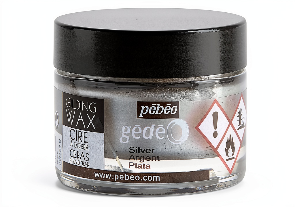 Applying Pebeo Metallic Gilding Wax to a wooden coffee table during a weekend DIY project