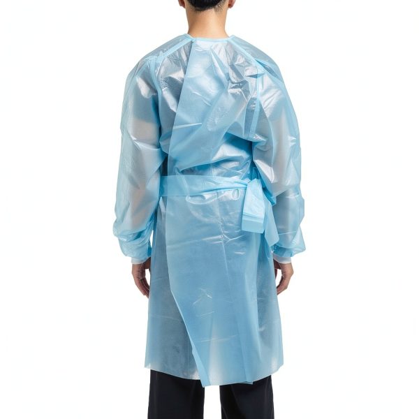 McKesson Chemotherapy Procedure Gown FullBack AAMI Level 2 Blue Medium-3