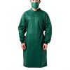 Maya Star Men Long Sleeves Isolation Gown Surgical Uniform Surgeon Costume Smock-frock Lab Coats XXL Size(Green)-3