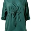 Maya Star Men Long Sleeves Isolation Gown Surgical Uniform Surgeon Costume Smock-frock Lab Coats XXL Size(Green)-2