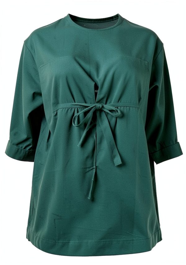 Maya Star Men Long Sleeves Isolation Gown Surgical Uniform Surgeon Costume Smock-frock Lab Coats XXL Size(Green)-2