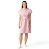 Medline Disposable Patient Gown Pink 30x42 3‑Ply Tissue‑Poly‑Tissue-0
