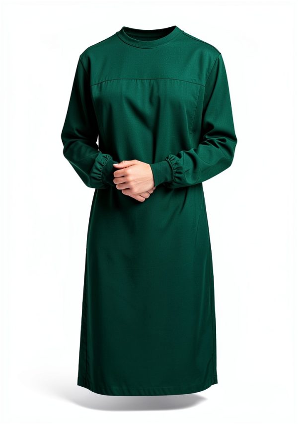 Maya Star Men Long Sleeves Isolation Gown Surgical Uniform Surgeon Costume Smock-frock Lab Coats XXL Size(Green)-0
