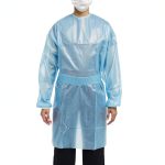 McKesson Chemotherapy Procedure Gown FullBack AAMI Level 2 Blue Medium-0