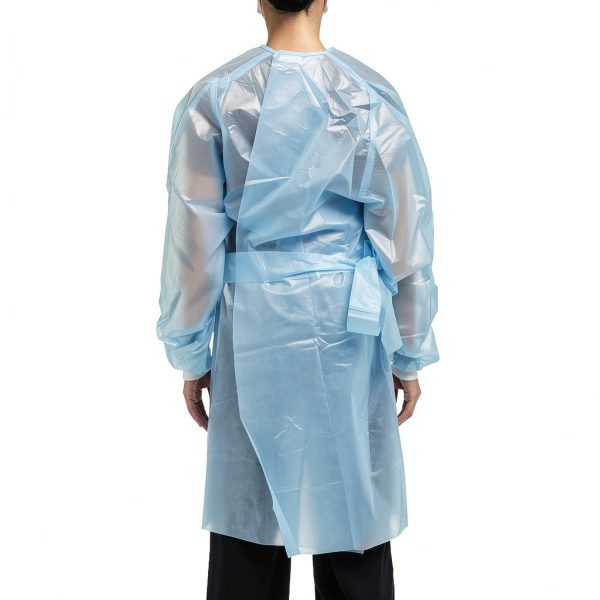 McKesson Chemotherapy Procedure Gown FullBack AAMI Level 2 Blue Medium-6
